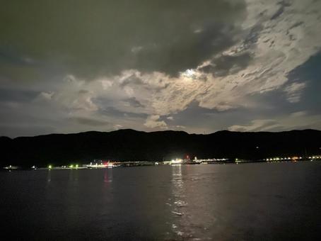 Photo, ferry, wave, mountain, 