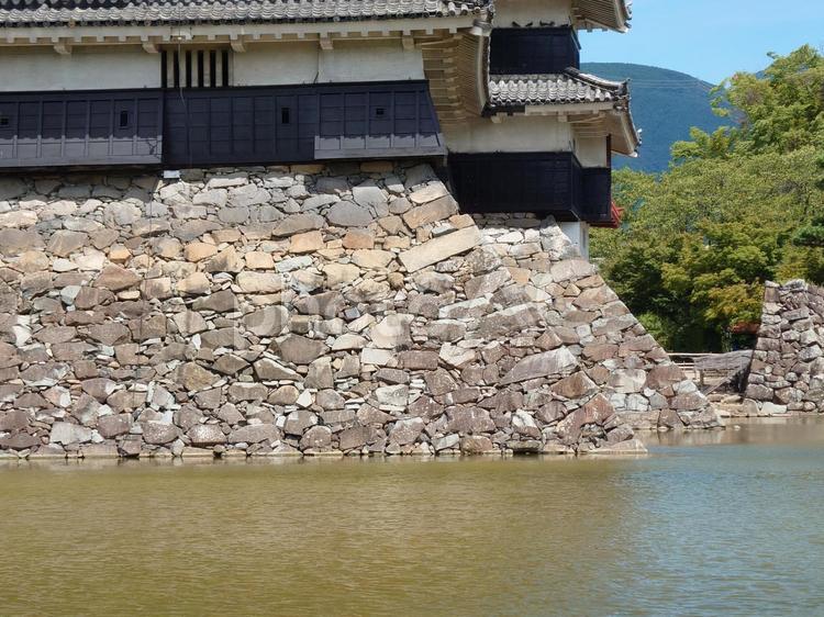 松本城　石垣 松本城,城,長野の写真素材
