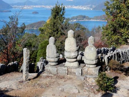 【風景写真】因島 白滝山の風景 因島,白滝山,山頂の写真素材