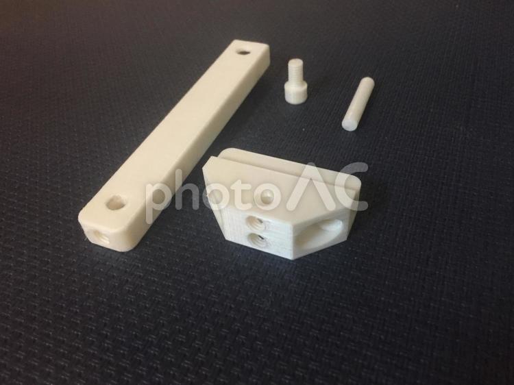 3Dプリンターでプリントした部品 部品,プラスチック,樹脂の写真素材