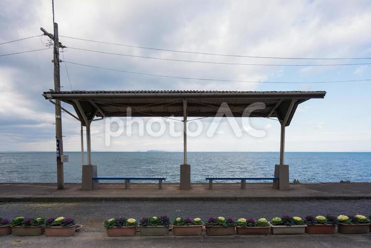 予讃線 下灘駅 予讃線 下灘駅 下灘駅,18切符,予讃線の写真素材