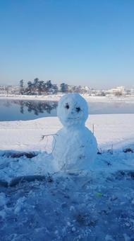 雪だるま 雪だるまの写真