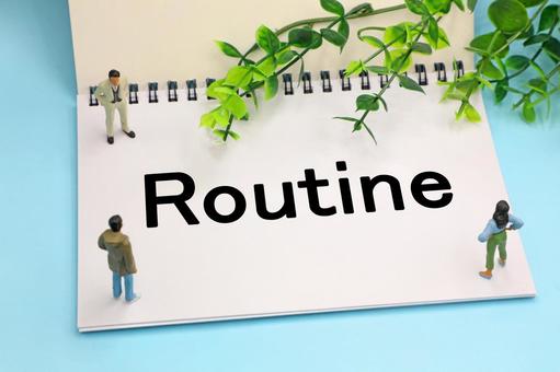 ルーティンの文字素材 ルーティン,日常,習慣の写真素材