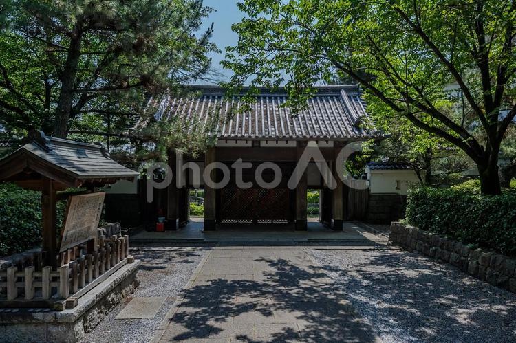 忍城周辺の景色 忍城,東門,史跡の写真素材