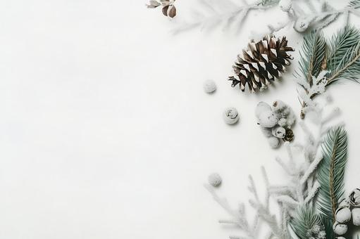 クリスマスのシンプルな白い背景 クリスマスのシンプルな白い背景の写真