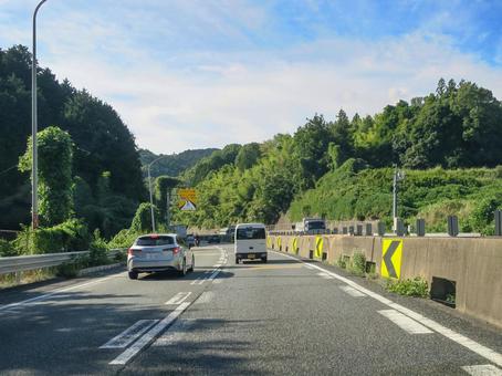 名阪国道-1 名阪国道-1 名阪国道,ωカーブ,急カーブの写真素材