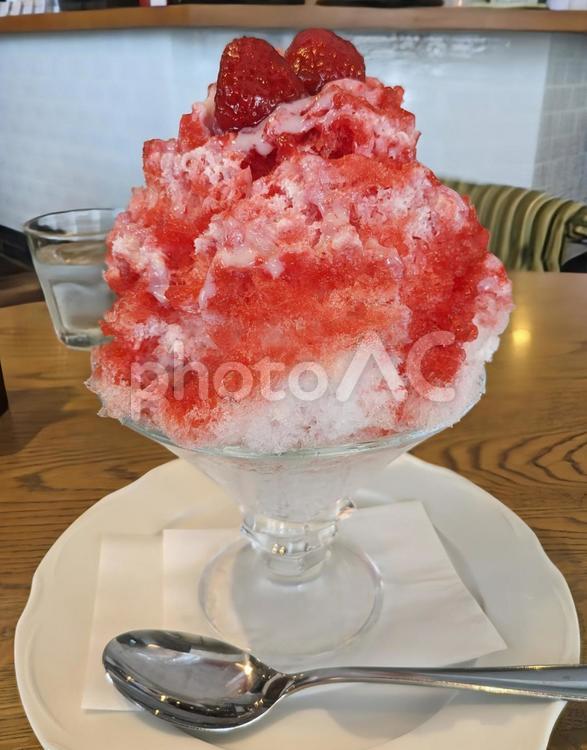 ふわふわかき氷 食べ物,かき氷,ふわふわの写真素材