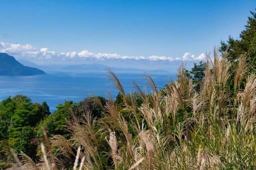 三方五湖テラスからの風景 三方五湖テラスからの風景の写真