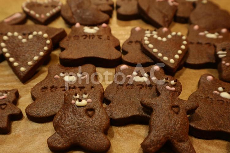 クッキー　クマ　ハート クッキー,クマ,ハートの写真素材