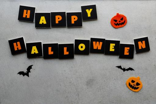 コンクリ背景のハロウィンデコレーション ハロウィン,ジャックオランタン,万聖節前夜の写真素材
