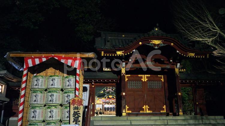 秩父市の夜景・秩父神社（埼玉県） 秩父神社,夜景,秩父三社の写真素材