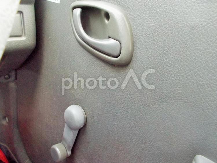 手回し式の車窓２ 車,手回し,手回し式の写真素材