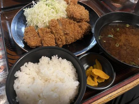 美味しかったとんかつ定食 とんかつ,とんかつ定食,ご飯の写真素材