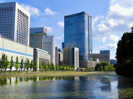 馬場先門から望む日比谷のビル街 馬場先門から望む日比谷のビル街 日比谷,大丸有,有楽町の写真素材