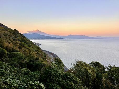薩埵峠から見る富士山 富士山,駿河湾,薩埵峠の写真素材