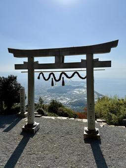 高屋神社 ～天空の鳥居～ 天空の鳥居,高屋神社,パワースポットの写真素材
