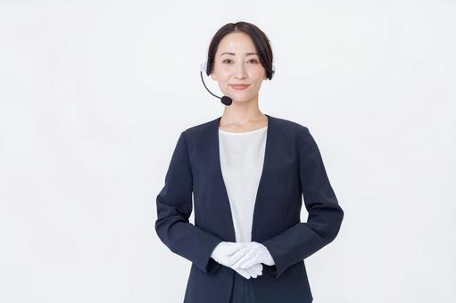 オペレーター オペレーター オペレーター,コールセンター,ヘッドセットの写真素材