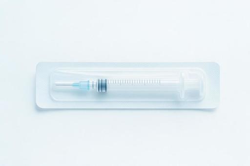 密封された注射器 密封された注射器の写真
