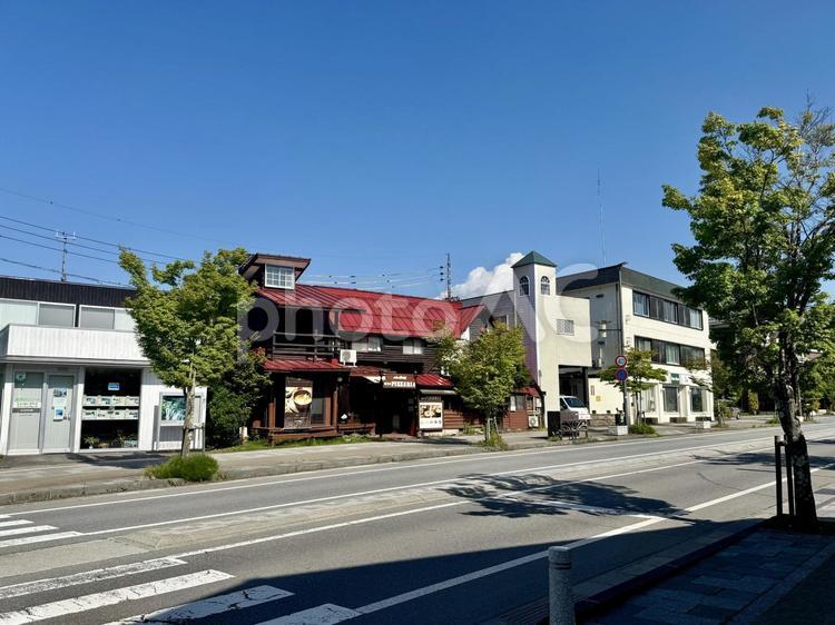 長野県軽井沢町の街並み風景 街並み,長野県,軽井沢町の写真素材