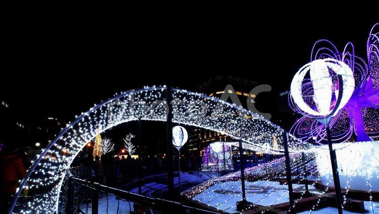 さっぽろホワイトイルミネーションの輝き 札幌ホワイトイルミネーション,ホワイトイルミネーション,光の写真素材