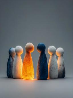 チームワークと協力の概念的な表現 チームワークと協力の概念的な表現の写真