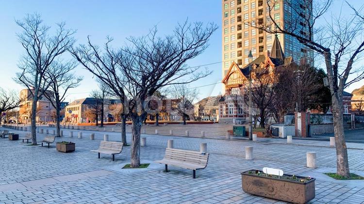門司港レトロの港町風景 門司港レトロ,福岡県,観光の写真素材