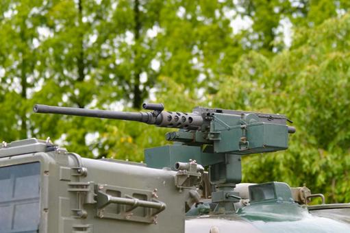 戦車に搭載された陸上自衛隊の機関銃M2 戦車に搭載された陸上自衛隊の機関銃M2の写真