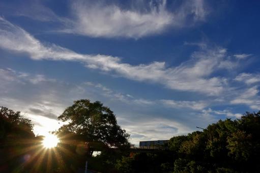夏の朝空46 夏の朝空46 朝日,日の出,夜明けの写真素材