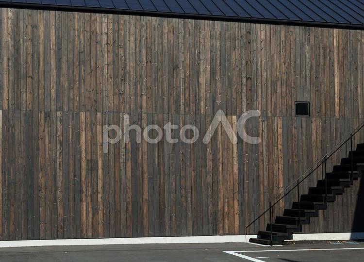 黒板のログハウスの壁と階段 黒板,板,壁の写真素材