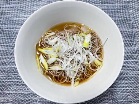 Photo, chilled green onion soba, chilled soba, soba, 