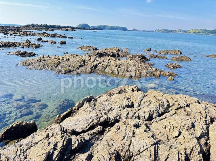 新宮市　三輪崎海岸　鈴島　磯 磯,新宮市,三輪崎海岸の写真素材