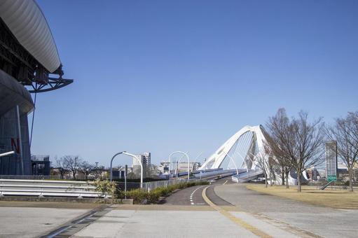 豊田大橋 豊田大橋,豊田市,橋の写真素材