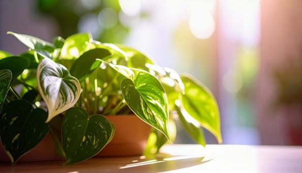 観葉植物のポトス 観葉植物のポトスの写真