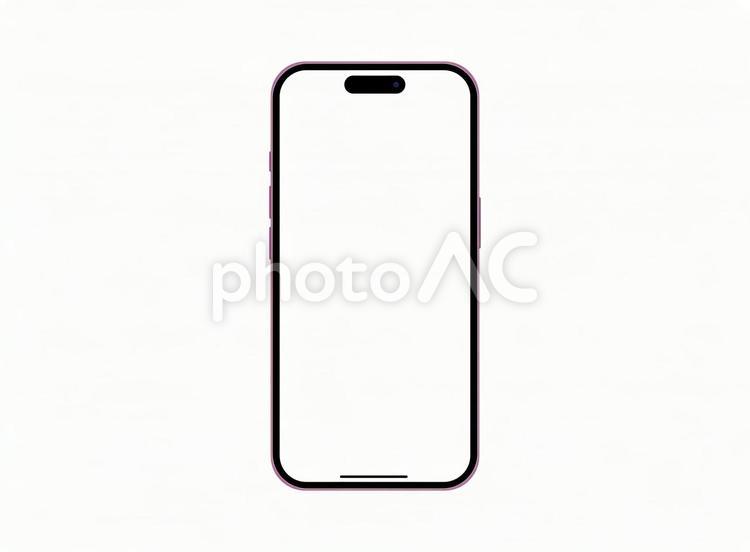 iPhone16　ピンク　アイコン無し スマホ,スマートフォン,画面の写真素材