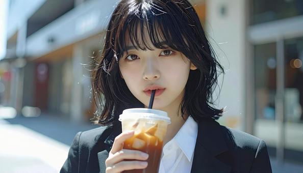 アイスコーヒーで一服 アイスコーヒーで一服の写真
