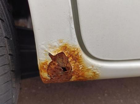 車サイド下の赤サビ 車サイド下の赤サビ 車,サビ,汚れの写真素材