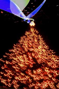 ツリーの電飾、アブストラクト7 クリスマスツリー,クリスマス,クリスマスライトの写真素材