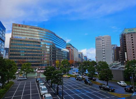 博多駅前の風景 博多駅前の風景 博多,博多駅,博多口の写真素材