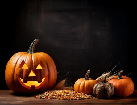 ハロウィンのカボチャのランタン ハロウィンのカボチャのランタンの写真