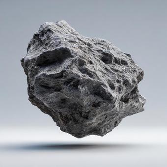 リアルな隕石のクローズアップ リアルな隕石のクローズアップの写真