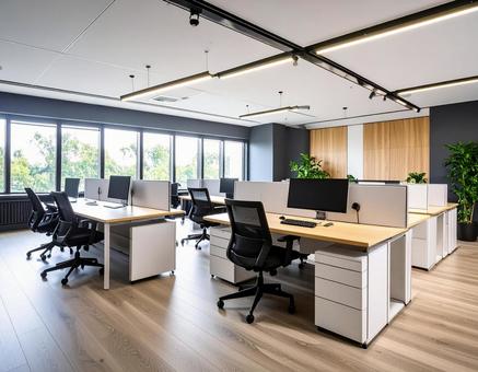 ナチュラルテイストのオフィスの写真