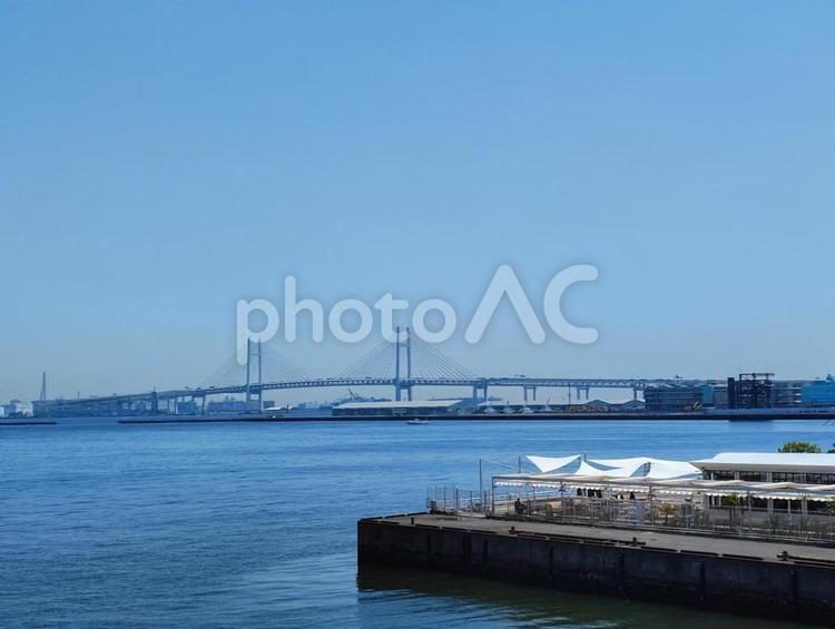 横浜ベイブリッジ（神奈川県横浜市） 横浜ベイブリッジ,横浜,橋の写真素材