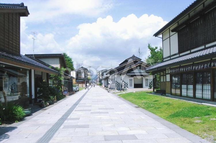 遠野の古い町並み（岩手県） 遠野,遠野市,町並みの写真素材
