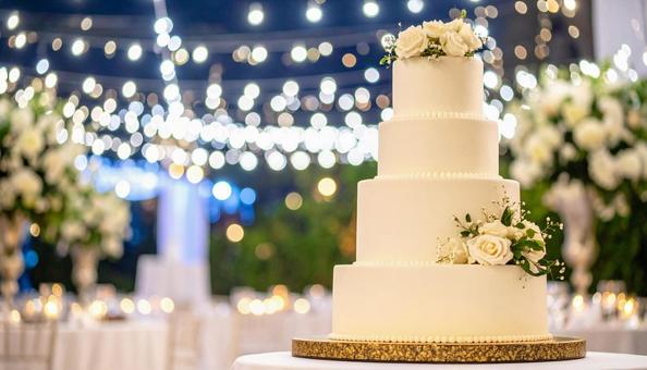 ウェディングケーキの写真