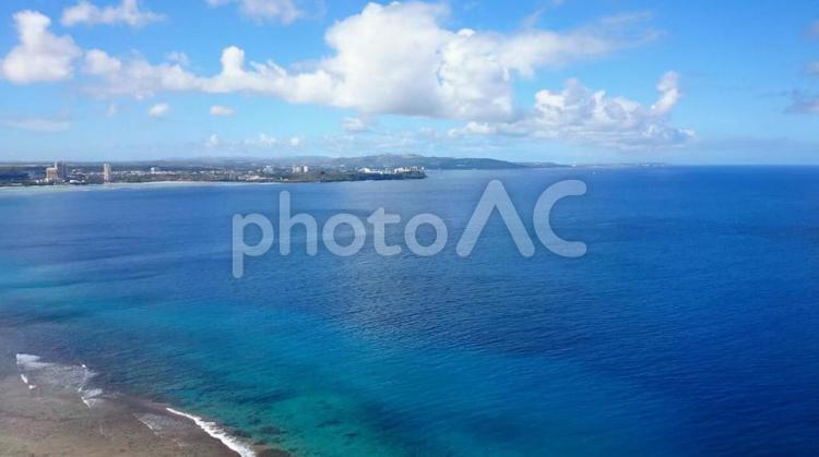 グアムの青い海 グアム,観光,海の写真素材