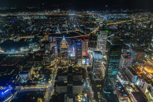 台北市街地の夜景 台北市街地の夜景 台湾,台北,夜景の写真素材