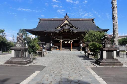新潟県新発田市にある諏訪神社拝殿 新潟県新発田市にある諏訪神社拝殿 新発田市,諏訪神社,神社の写真素材