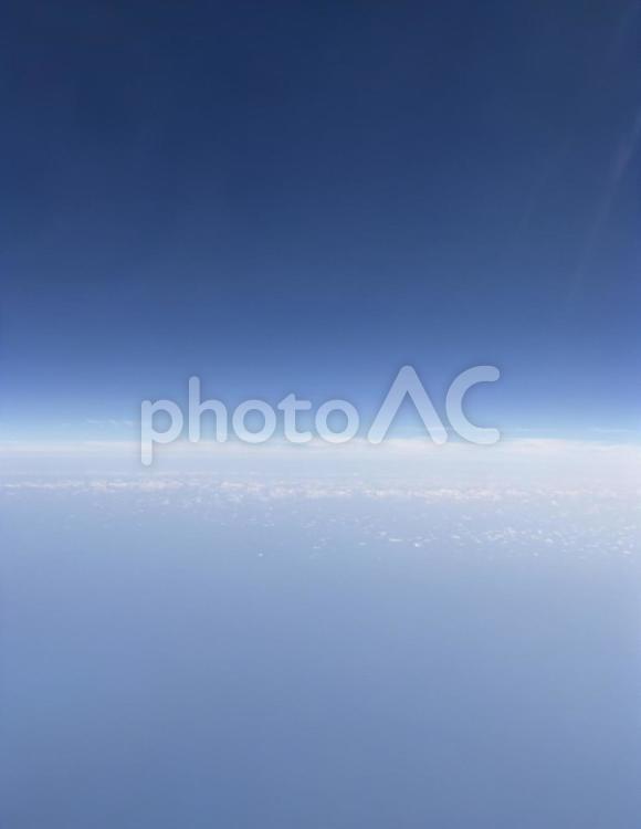 飛行機から見た空 空,晴れ,飛行機の写真素材