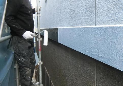 Undercoat of outer wall paint, exterior wall painting, outer wall, painting, JPG