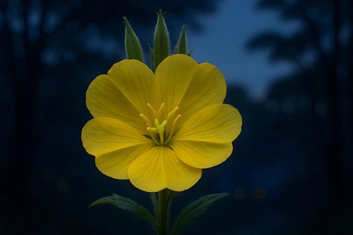 夜咲く月見草 夜咲く月見草の写真